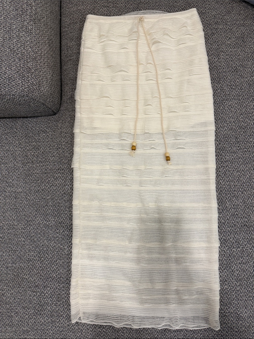 Long white skirt